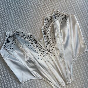 Bride/Bachelorette White Embellished Women's Top